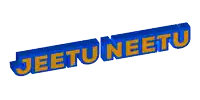 blue and orange jeetu neetu logo on a white background