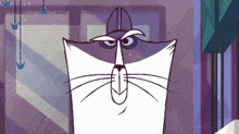 a cartoon of a cat with a hat on