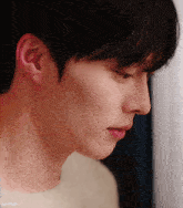 a close up of a man 's face with the word annoy on the bottom left