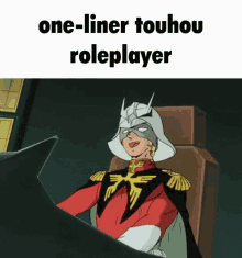 One Liner Touhou Roleplayer Char Aznable GIF
