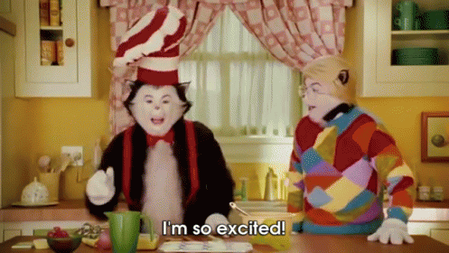 I'M So Excited- Cat In The Hat GIF - Doctor Seuss Mike Myers Im So Excited  - Discover & Share GIFs