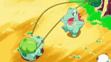 bulbasaur jump rope pokemon playing fun