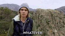 Whatever Cara Delevingne GIF - Whatever Cara Delevingne Running Wild With Bear Grylls GIFs