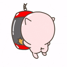 cute pig daily gag pink