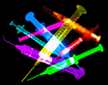 Rainbow Needle GIF - Rainbow Needle Syringe GIFs