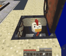 Chicken Floating GIF - Chicken Floating Hiding GIFs