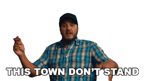 This Town Don'T Stand A Chance Luke Bryan Sticker - This Town Don'T Stand A Chance Luke Bryan But I Got A Beer In My Hand Song Stickers