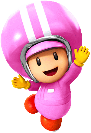 Pink Toad Pit Crew Mario Kart Sticker - Pink Toad Pit Crew Mario Kart Mario Kart Tour Stickers