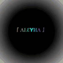 a black background with the word aleyia in a rainbow of colors