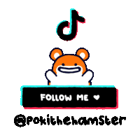 a drawing of a hamster with a tiktok logo above it