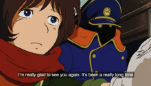 a cartoon character says i 'm really glad to see you again