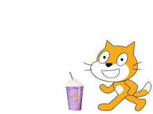 Thelifeconqueror Scratch Cat Drinks The Grimace Shake GIF - Thelifeconqueror Scratch Cat Drinks The Grimace Shake Grimace GIFs