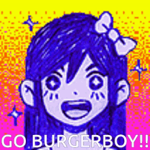 Omori Burger Boy GIF - Omori Burger Boy Aubrey GIFs