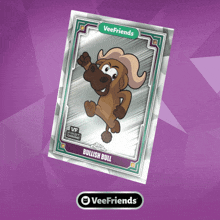a card with a bull on it that says " veefriends "