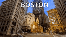 a picture of a city with the word boston on the bottom
