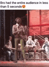 bro had the entire audience in less than 5 seconds written on a screen