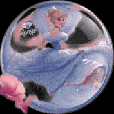a painting of cinderella with the name renya on the bottom right