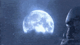 a full moon rises over a castle with the words doomcitybot below it
