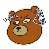 Confused Bear Sticker - Confused Bear Stickers