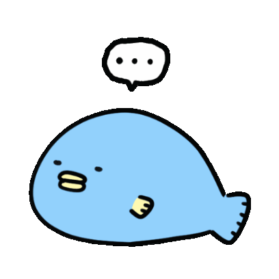 Blue Fish Sticker - Blue Fish Thinking Stickers