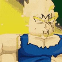 a cartoon character with a m on his face
