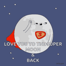 supermoon moon animation drawing hero