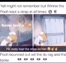 Pooh Durag Pooh Strapped GIF - Pooh Durag Pooh Strapped Winnie The Pooh GIFs