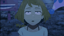a cartoon of a girl with a surprised expression on her face