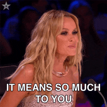 It Means So Much To You Amanda Holden GIF - It Means So Much To You Amanda Holden Britains Got Talent GIFs