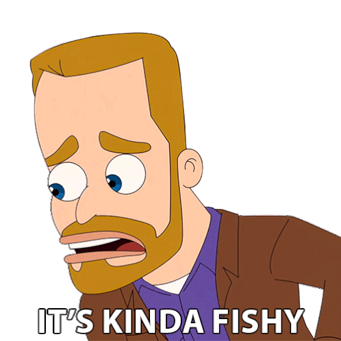 Its Kinda Fishy Rodney Sticker - Its Kinda Fishy Rodney Big Mouth Stickers