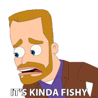Its Kinda Fishy Rodney Sticker - Its Kinda Fishy Rodney Big Mouth Stickers