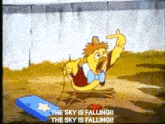 Panic The Sky Is Falling GIF - Panic The Sky Is Falling Chicken Little GIFs