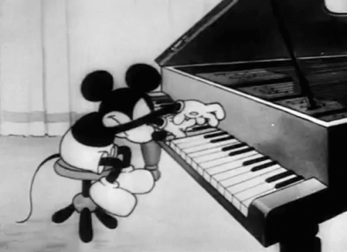 De tormenta intimidad Minimizar Mickey Mouse GIF - Mickey Mouse Piano - Discover & Share GIFs
