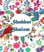 a card that says shabbat shalom on it