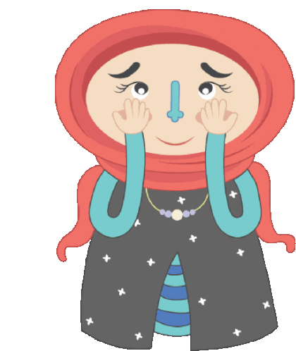 Farah Is Shy And Hides Her Face Sticker - Farahinthe Galaxy Sad Cry Stickers