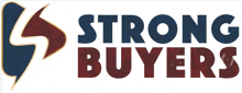 a logo for strong buyers shows a lightning bolt