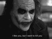 I Like You But I Want To Kill You Joker GIF - I Like You But I Want To Kill You Joker Batman GIFs