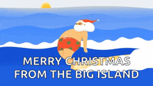 Surfing Santa Claus GIF