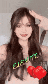 a picture of a woman with the name elenita written on it