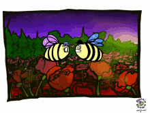 Rose Garden Bee Mine GIF