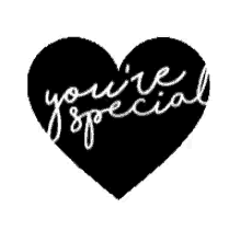 Youre Special Black Heart GIF - Youre Special Black Heart Heart GIFs