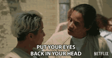 Put Your Eyes Back In Your Head Mind Your Business GIF