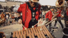Playing The Xylophone Meute GIF - Playing The Xylophone Meute Coachella GIFs