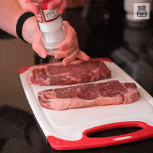 Adding Salt To The Steak Food Box Hq GIF