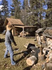 Chopping Wood Lumberjack GIF - Chopping Wood Lumberjack GIFs