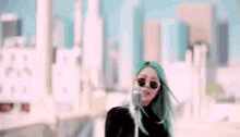 수란 파란머리 파스텔 GIF - Suran Korean K Pop GIFs