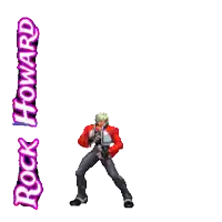 a cartoon character with purple wings and the name rock howard