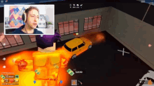 a man wearing headphones is playing a video game with a car that says kill $ 2150