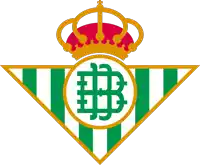 a green and white logo with a gold crown