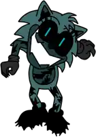 a cartoon drawing of a sonic the hedgehog wearing sunglasses and gloves